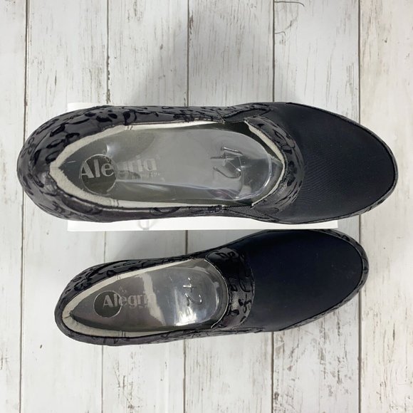 Alegria ERY-461 Black Leather Stretch Clogs Morning Glory Wm Sz 11 EU 42 NWOB - Picture 2 of 9